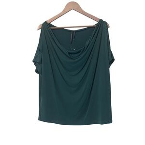 NWT Anthropologie Women's Green Short Sleeve Blouse Size M